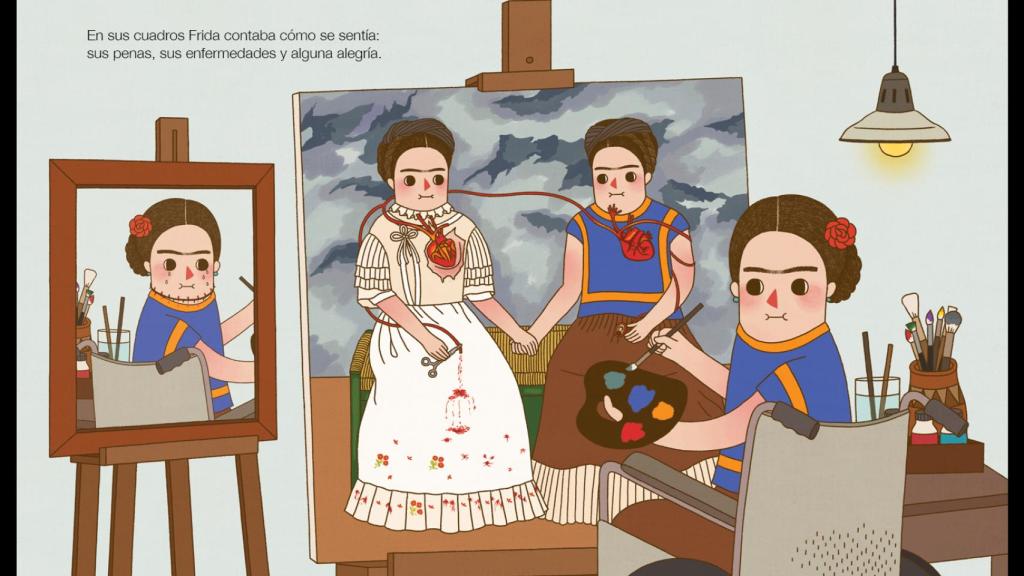 Ilustración de Gee Gan Eng para Pequeña&GRANDE Frida Kahlo de Isabel Sánchez Vegara (Editorial ALBA).