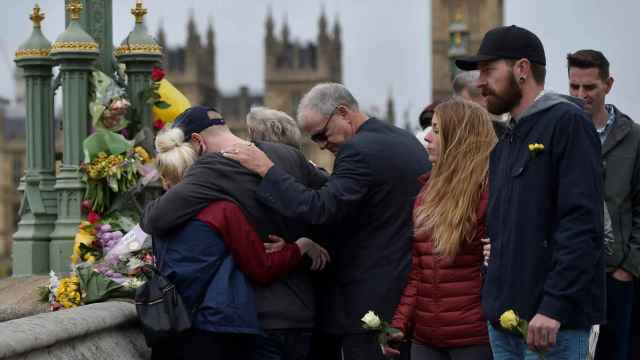 Imagen del homenaje a las víctimas de Westminster.