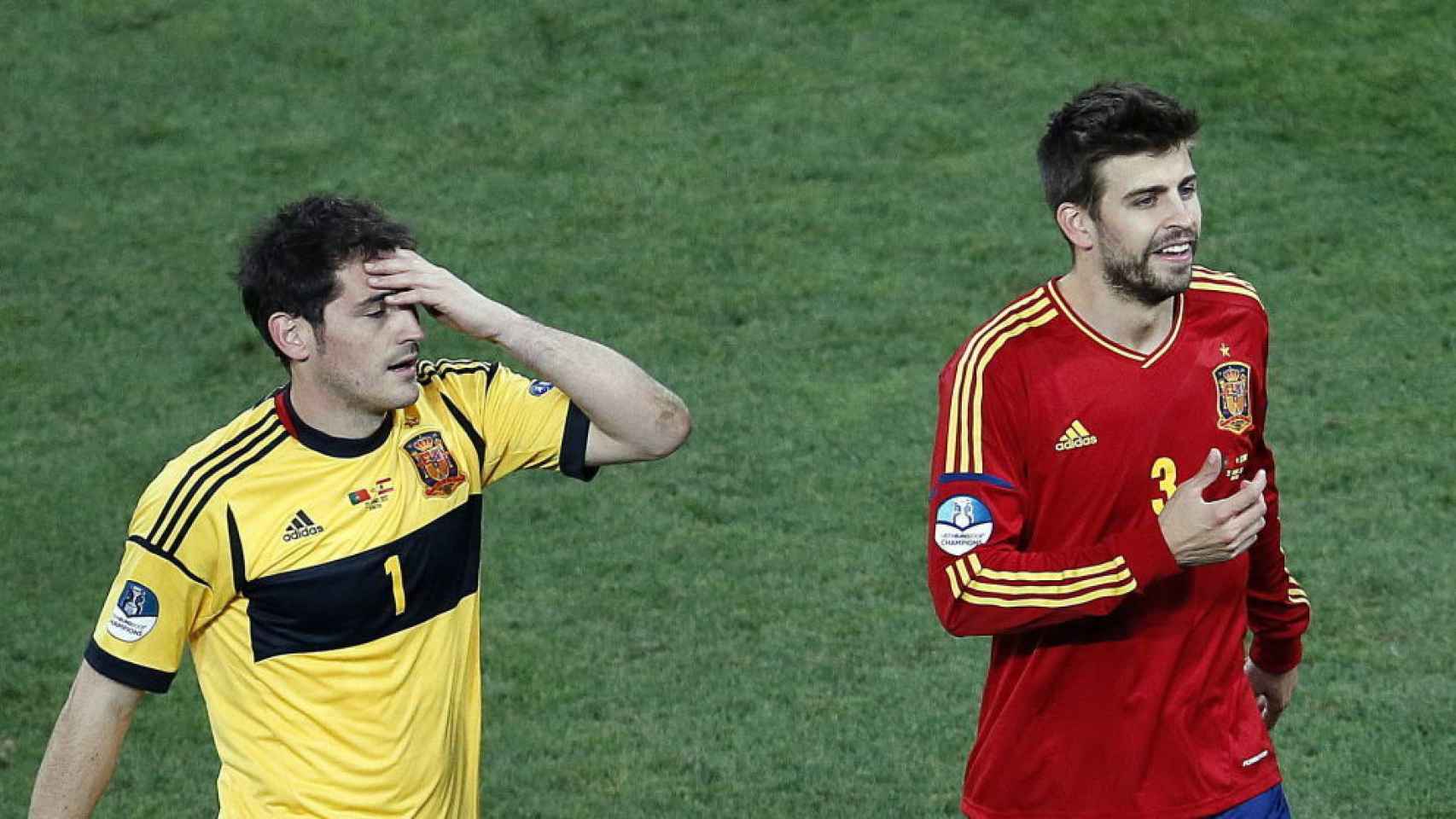 Iker Casillas y Gerard Piqué