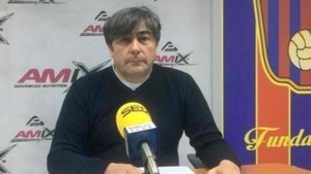 Capuani, durante una rueda de prensa con el Eldense.