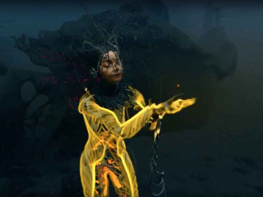 Björk en su nuevo trabajo.