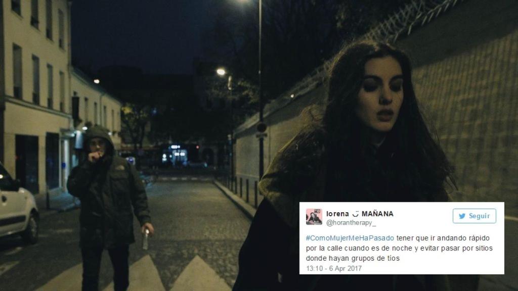 Un secuencia del corto francés 'Au Bout de la Rue', sobre el miedo de las mujeres a volver solas a casa.