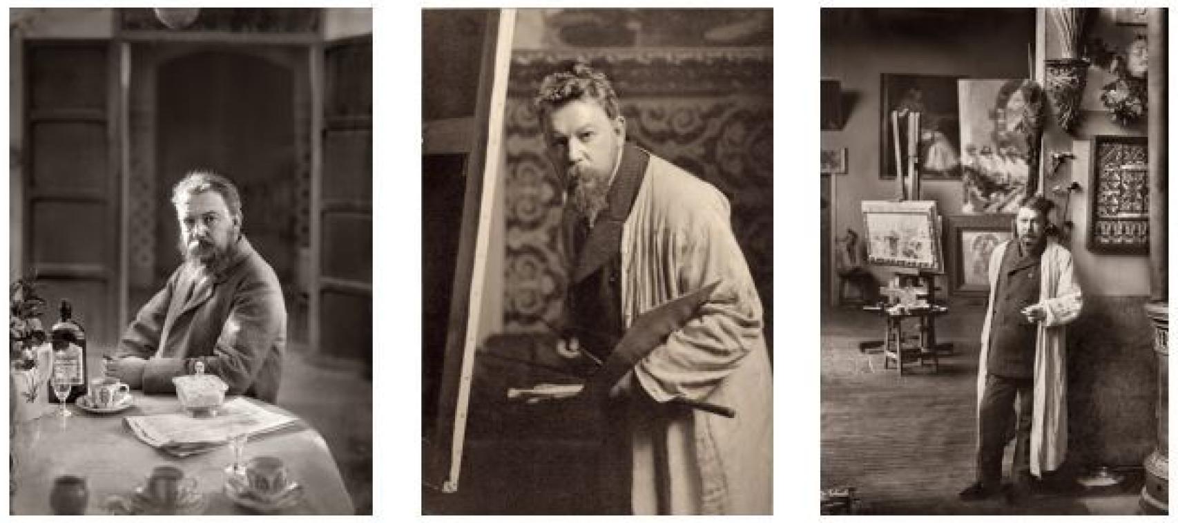 Sorolla retratado en 1904, 1905 y 1906.
