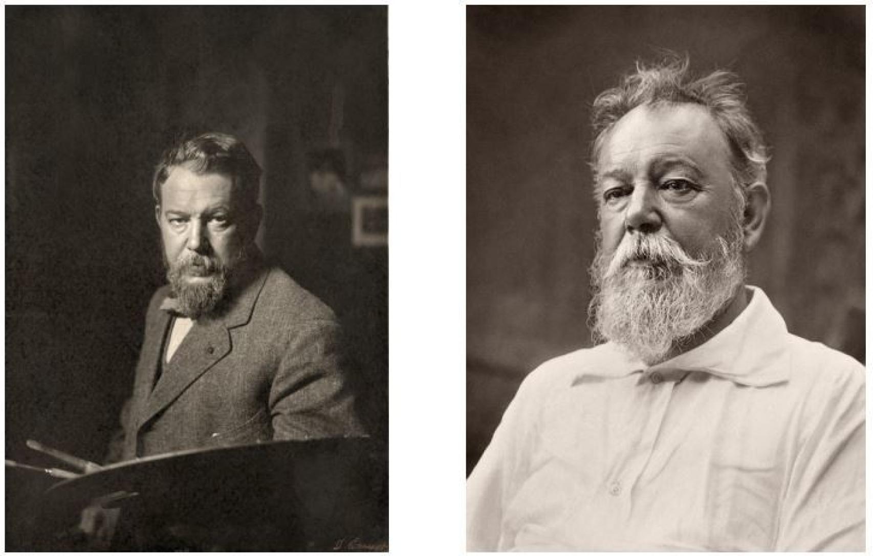 Sorolla retratado en 1909 y 1919.