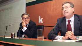 Ignacio Sánchez-Asiaín, a la derecha, durante su etapa como director general de Kutxabank, nuevo consejero delegado del Popular.