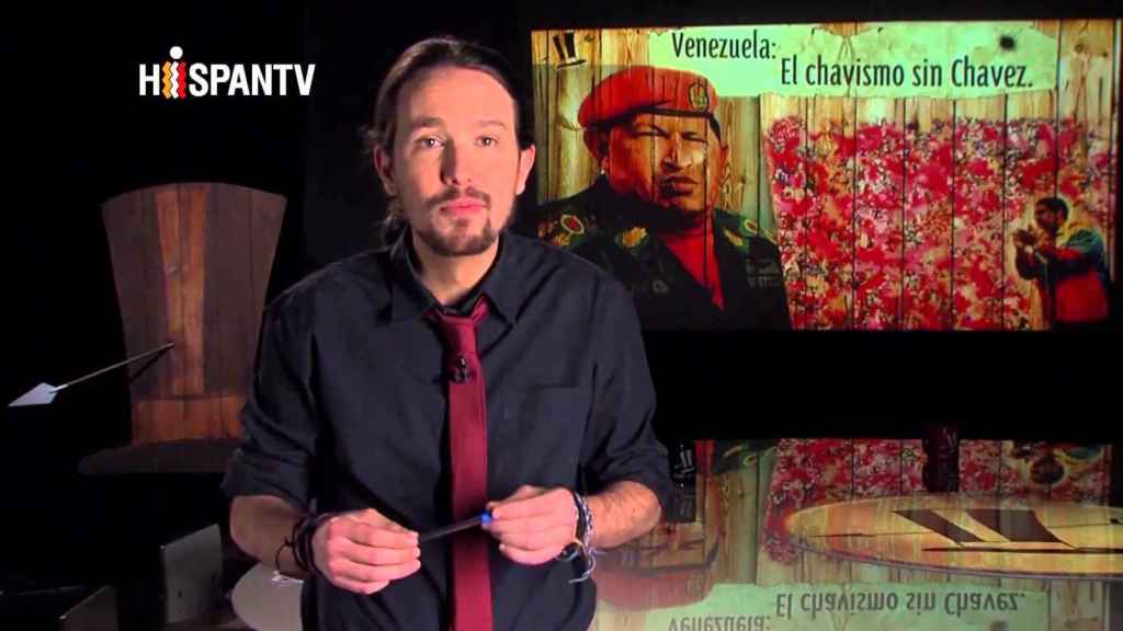 Pablo Iglesias, en un programa de la TV iraní 'Hispan TV' sobre Venezuela.