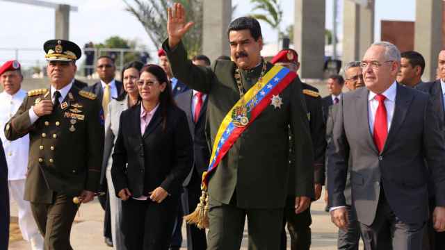 Nicolás Maduro a su llegada a San Félix