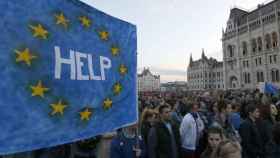 Protestas en Budapest contra el posible cierre de la Universidad Centroeuropea