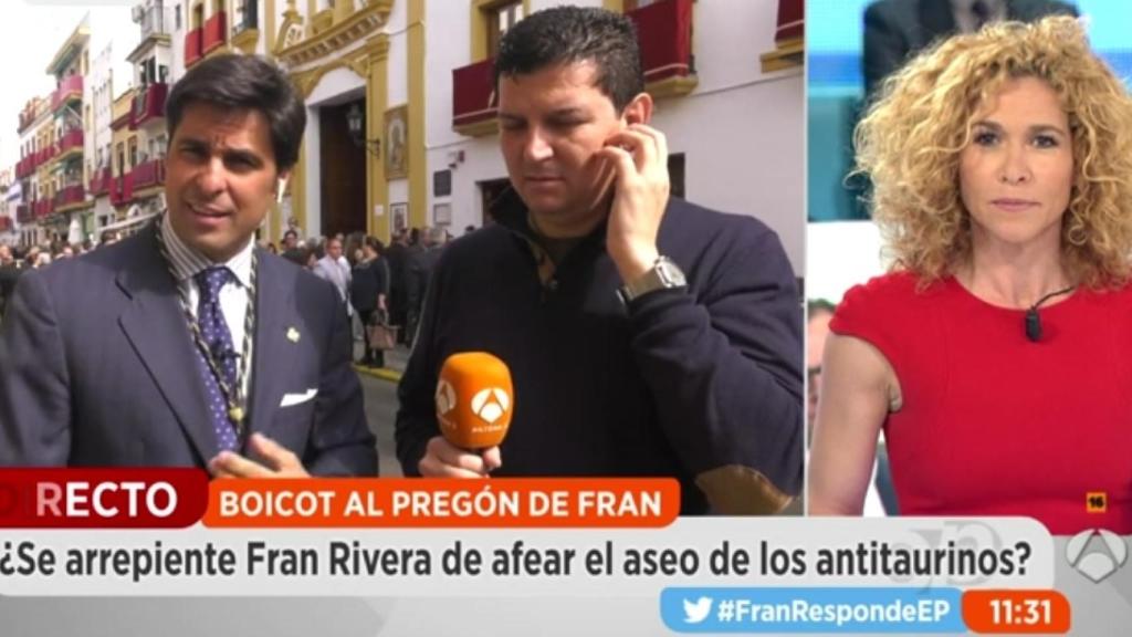 Fran Rivera, en un momento de la conexión.