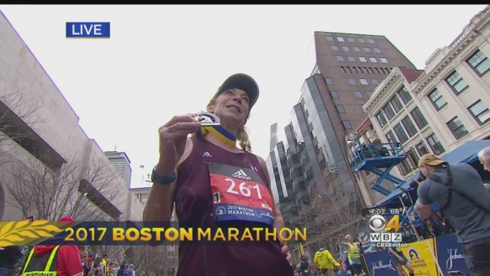 Kathrine Switzer Finishes Boston Marathon 50 Years After Being First ...