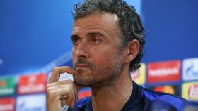 Luis Enrique, durante la rueda de prensa.