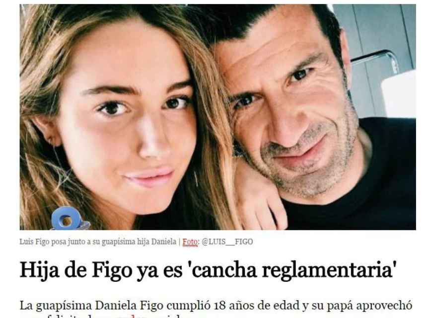 El machismo de un diario mexicano: a la hija de Figo ya se le puede hacer el amor