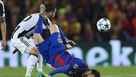 Messi sufre un golpe en el Barcelona - Juventus.