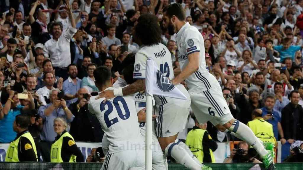 Celebración del gol 900 del Real Madrid