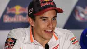 Márquez durante la rueda de prensa del GP de Las Américas.
