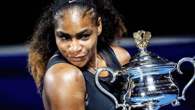 Serena, con el título de campeona del Abierto de Australia este año.
