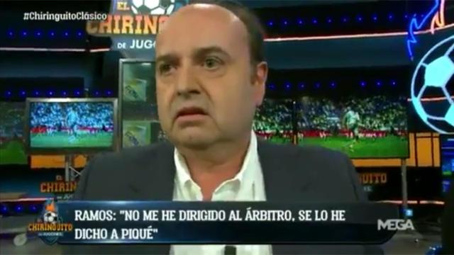 Juanma Rodríguez en El Chiringuito. Foto: Twitter (@elchiringuitotv)