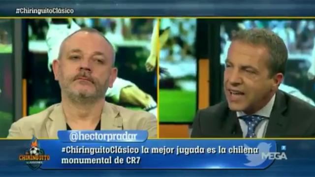 Hermel y Soria en el Chiringuito. Foto: Twitter (@elchiringuitotv)