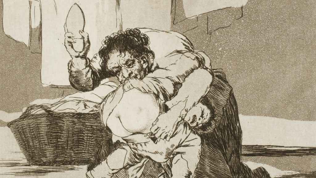 Detalle del 'Capricho' número 25 de Goya.