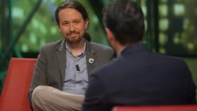 El líder de Podemos, durante el programa.