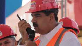 El presidente de Venezuela, en la inauguración de una obra.