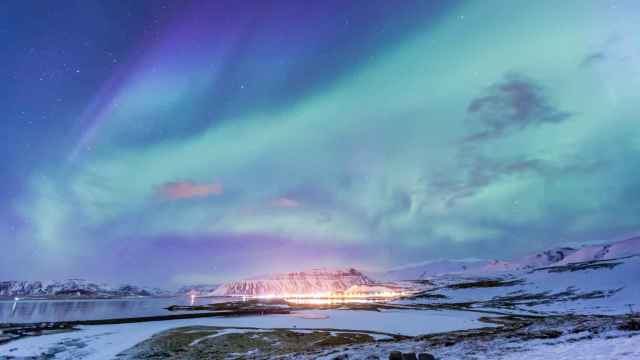 Una aurora boreal en Islandia.