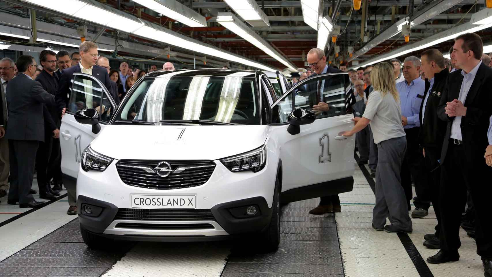 Imagen de Figueruelas durante el inicio de producción del Opel Crossland X