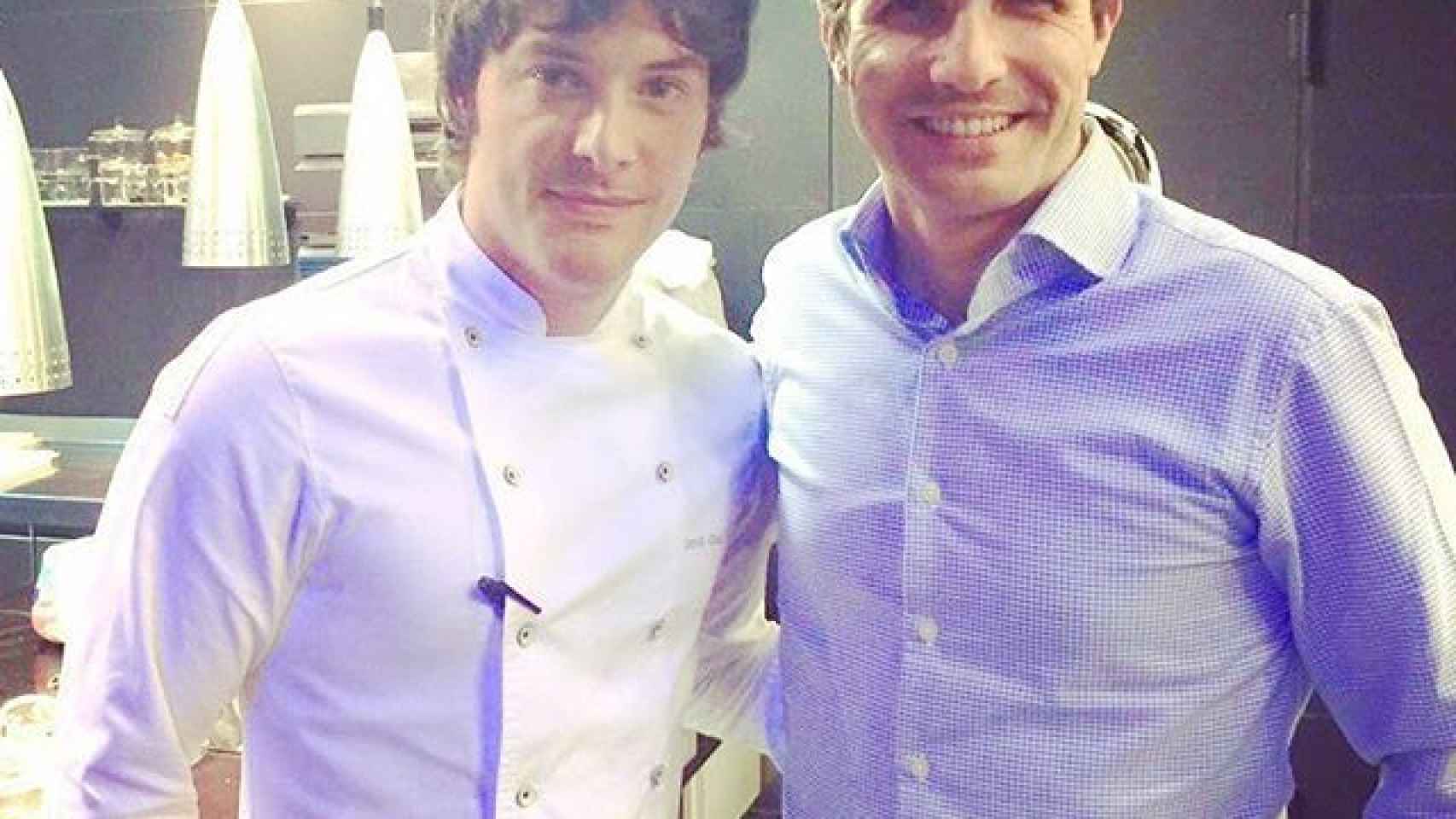 Jordi Cruz y Pablo Casado en el restaurante ABaC en Barcelona.