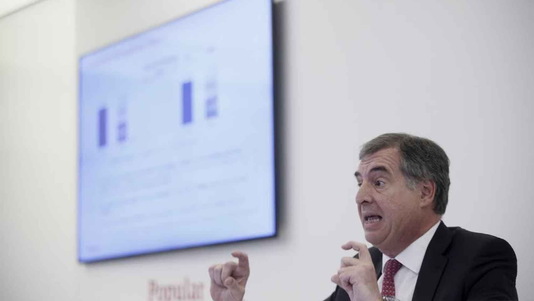Ignacio Sánchez-Asiaín, consejero delegado del Banco Popular, presenta los resultados del primer trimestre de 2017.