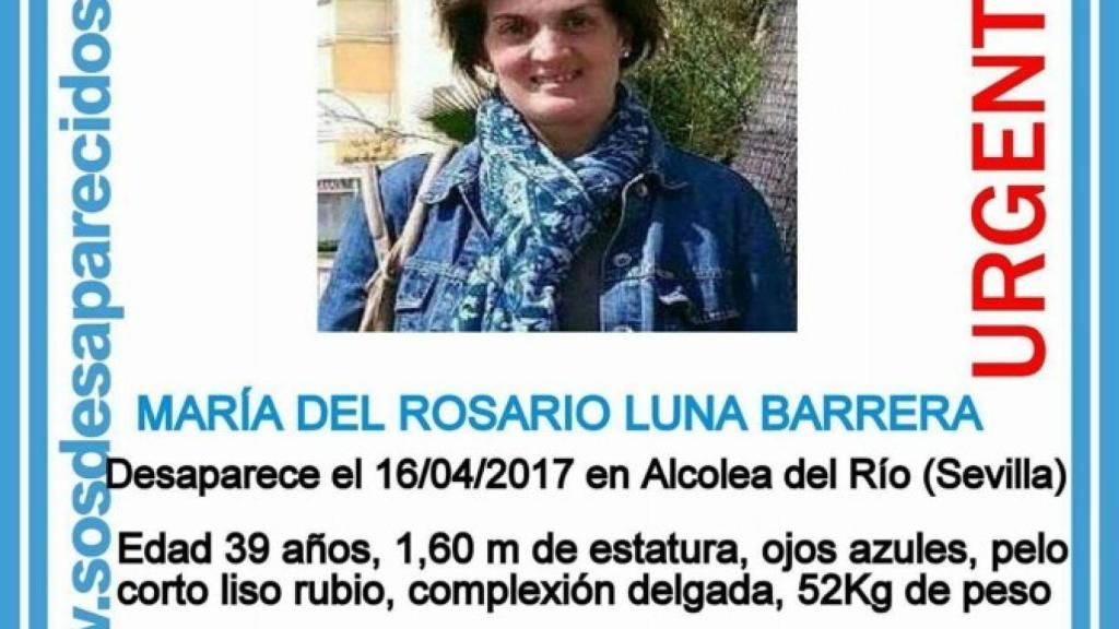 El cartel con el que la familia la buscaba desde que desapareció.