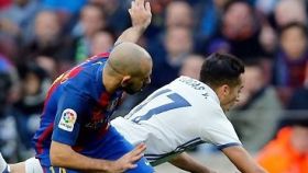 El penalti no pitado de Mascherano a Lucas Vázquez
