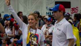 Capriles y Tintori esta semana en una manifestación en Caracas