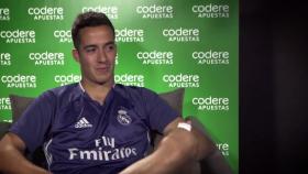 Lucas Vázquez en la entrevista previa al derbi de Champions