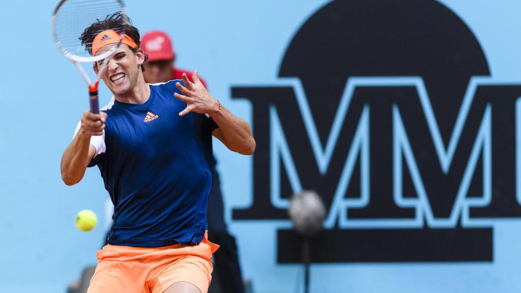 Thiem, en un partido en Madrid.