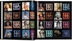 Resumen de las publicaciones del calendario Pirelli reunidas en el libro El calendario Pirelli. 50 años y mucho más de TASCHEN.