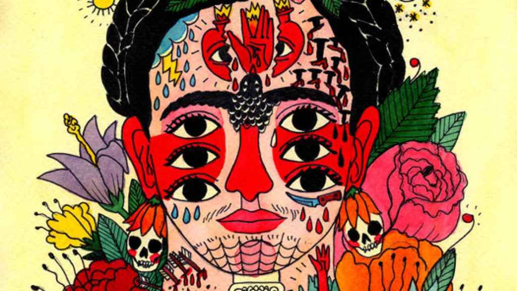 Frida Kahlo tatuada según Ricardo Cavolo.
