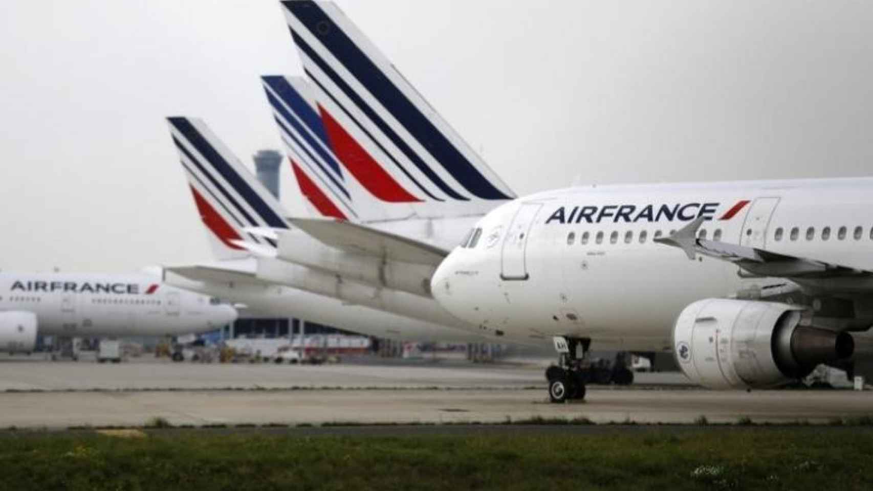 Varios aviones de Air France en una imagen de archivo.