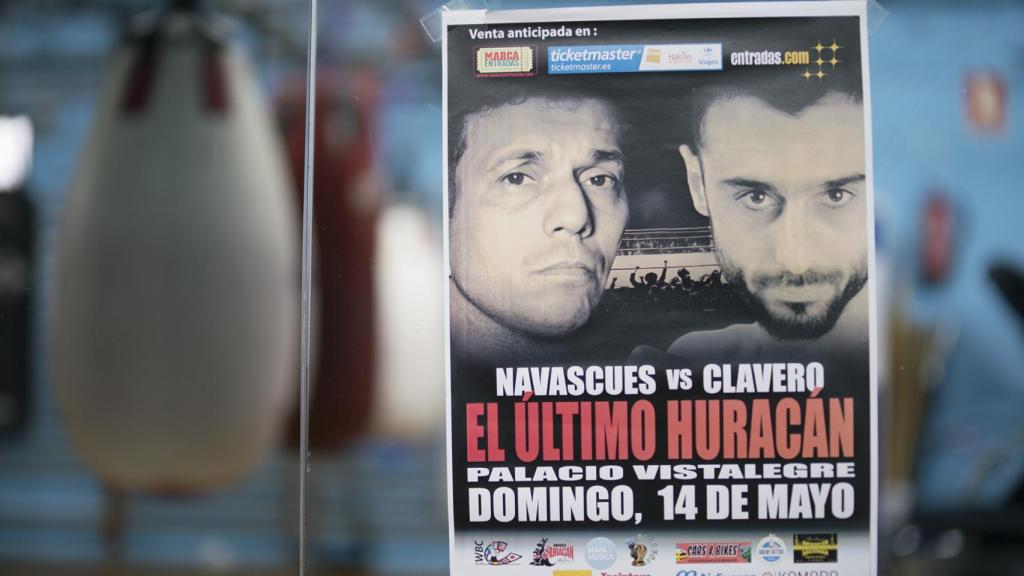 Cartel de la pelea entre Navascués y Clavero.