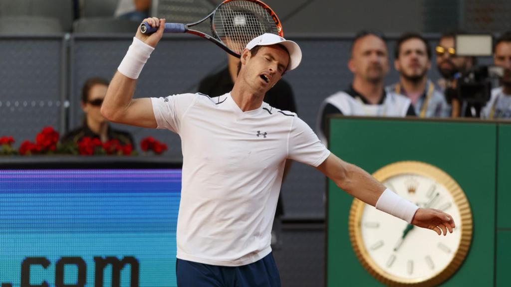 Murray, lamentándose en un partido en Madrid.