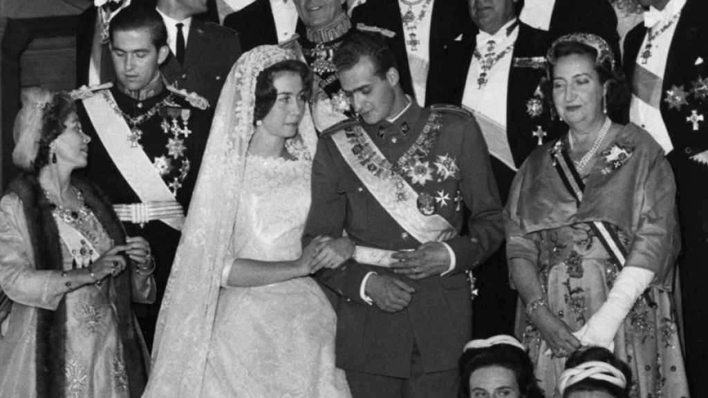Juan Carlos y Sofía, el día de su boda, el 14 de mayo de 1962.