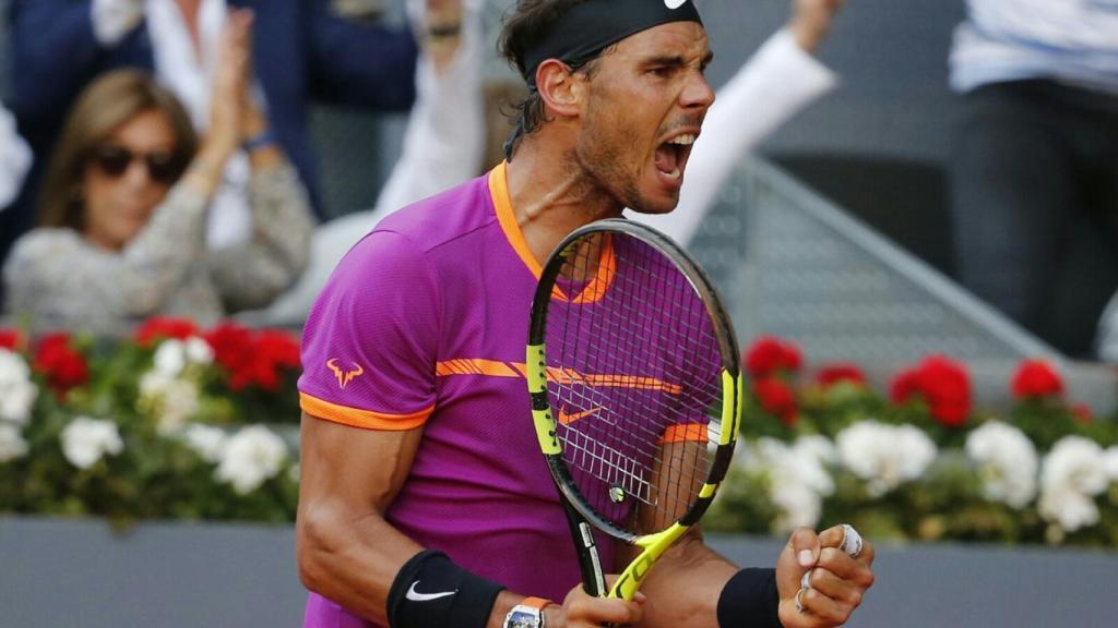 Nadal, celebrando un punto en la final ante Thiem.