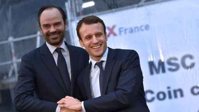 Édouard Philippe junto a Macron en una imagen de archivo