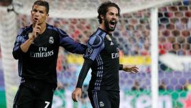 Isco celebra su gol y Cristiano manda callar al estadio