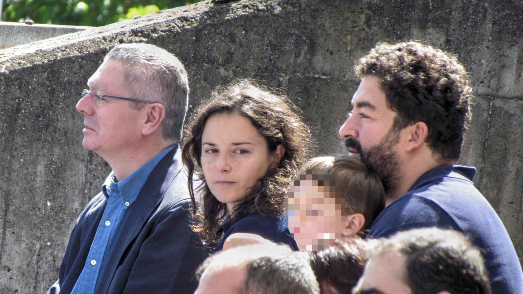 Ruiz-Gallardón junto a su nuera, su hijo mayor y su nieto.
