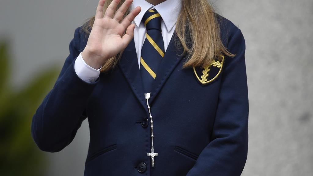 Sofía de Borbón, este miércoles durante su Primera Comunión.
