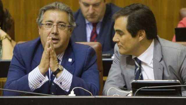 El ministro del Interior, a la izquierda, y su número dos, José Antonio Nieto