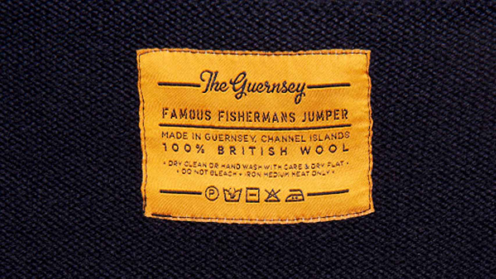 Etiqueta de la marca Guernsey.