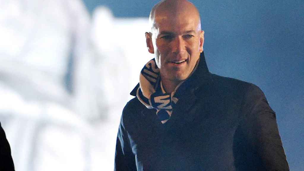 Zidane, en la Cibeles.