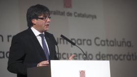 Puigdemont, en el Ayuntamiento de Madrid.