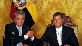 Lenín Moreno y su antecesor, Rafael Correa.